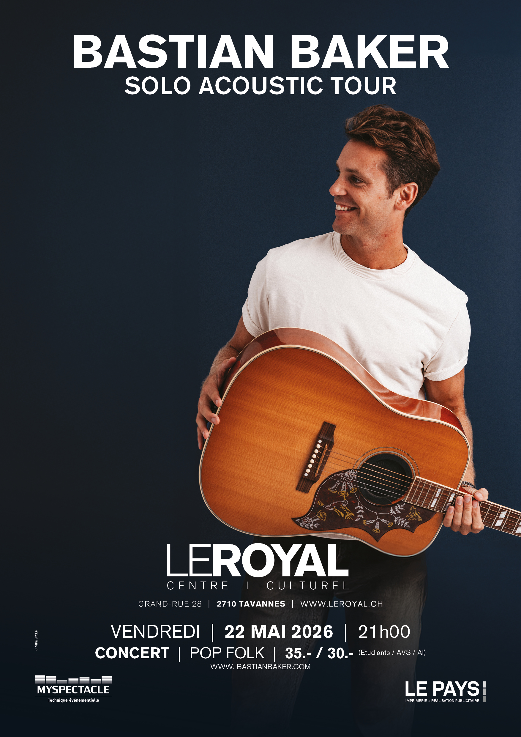 260522 - BASTIAN BAKER - Affiche A3